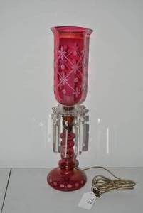 Table top electric cranberry glass ...