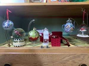 Christmas ornaments on hanging stan...