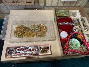 Glass beads, watches, trinket boxes...