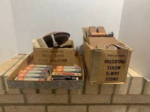 Uncle Sams movie projector with mo...