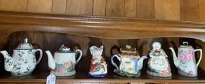Coffeetea pots with biscuit jar...