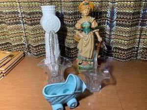 Glass baskets, planter, Victorian l...