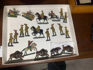 Lead cowboys and Indians with buffa...