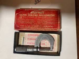 Starrett satin chrome micrometer...