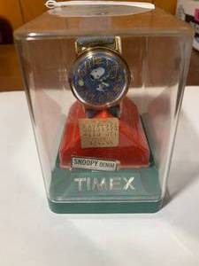 Snoopy Timex watch with denim band...