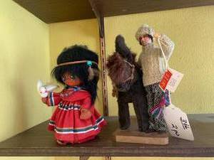 Collectors handmade doll and donkey...