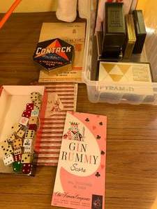 Dice, playing cards, card games...