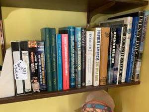 Military books and bookends...