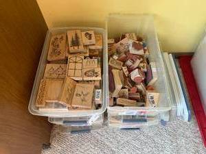 (4) totes of stamping blocks...