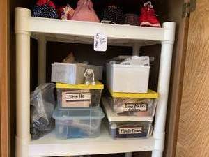 (2) top shelves of miniature collec...