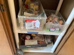 (2) bottom shelves of miniature col...