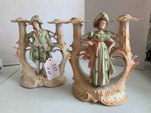 Gentleman and lady candelabra...