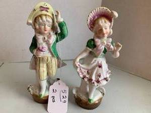 (2) German style figurines...
