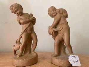 2 pcs - terracotta children, approx...