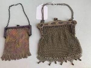 (2) metal mesh purses...