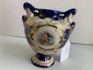 Porcelain vase with cobalt blue...
