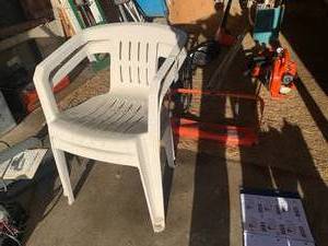 (2) Plastic lawn chairs...