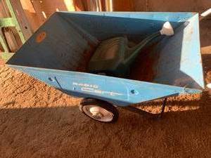 Blue radio lawn cart...
