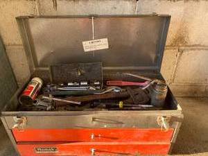 Homak tool box with tools...