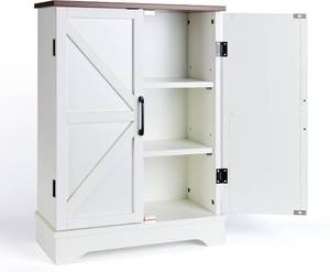 lot 14 image: Navrex White Storage Cabinet