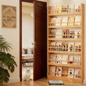 lot 15 image: Godnoei Behind the Door Wooden BookshelfStorage Cabinet