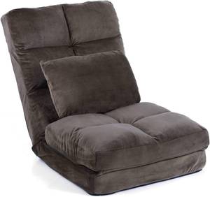 lot 16 image: DeeLyan Floor Chair with Back Support and Pillow (Brown)