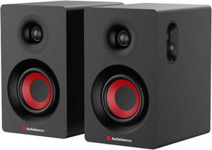 lot 26 image: AudioSource Bluetooth 2-Way Bookshelf Speakers