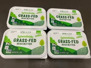 lot 43 image: F 1 - Sprouts Grass-Fed Irish Butter Spreadable with Olive Oil 8 oz - 4-Pack