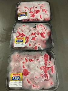 lot 65 image: J - USDA Choice Beef Boneless Stew Meat - 3 x 1 lb 1 oz Packs