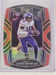 Justin Jefferson Rookie 2020 Panini Select Prizm Die Cut #261 - Minnesota Vikings Football Card