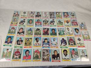 Lot of over 40 Vintage Football Cards Featuring Players from 1970s NFL Teams