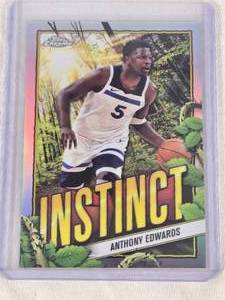 Anthony Edwards 2025 Topps Chrome Instinct Refractor INS-7 - Basketball Card