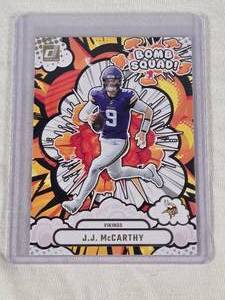 J.J. McCarthy Rookie 2025 Panini Donruss Bomb Squad #BS-JMY - Minnesota Vikings Football Card
