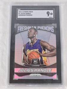 Julius Randle Rookie 2014-15 Panini Prizm Freshman Phenoms SGC 9 #7 - Los Angeles Lakers Basketball Card