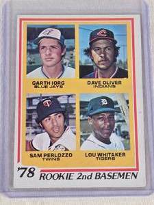 Lou Whitaker Rookie SP High Number 1978 Topps Rookie Second Basemen #704 - Detroit Tigers Vintage Baseball Card