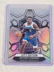 Anthony Edwards 2023-24 Panini Mosaic Silver Holo Prism #273 - Minnesota Timberwolves Basketball Card