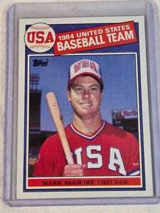 Mark McGwire Rookie 1985 Topps #401 - USA Baseball Team Vintage Baseball Card