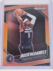 Jaden McDaniels 2024-25 Panini Prizm Bronze #223 and Numbered 71225 - Minnesota Timberwolves Basketball Card