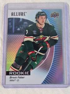 Brock Faber Rookie 2023-24 Upper Deck Allure Refractor #112 - Minnesota Wild Hockey Card