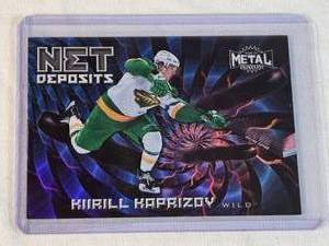 Kirill Kaprizov Rookie Insert 2020-21 Skybox Metal Universe Net Deposits #ND-1 - Minnesota Wild Hockey Card
