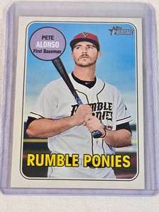 Pete Alonso Rookie 2018 Topps Heritage #108 - Binghamton Rumble Ponies Baseball Card