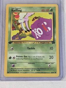 Koffing 1999 Pokemon Base Set 1st Edition #5882 Trading Card