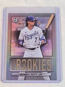 Bobby Witt Jr. Rookie 2022 Topps Bowman Platinum Foil Renowned Rookies #RR-13 - Kansas City Royals Baseball Card