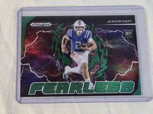 Jaxson Dart Rookie 2023 Panini Prizm Fearless Green RC #F-JDT - Football Card