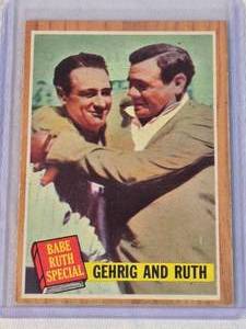 Babe Ruth and Lou Gehrig 1962 Topps Babe Ruth Special #140 - New York Yankees Vintage Baseball Card