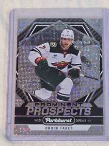 Brock Faber 2023-24 Parkhurst Prominent Prospects Rookie Insert #PP-BF - Minnesota Wild Hockey Card