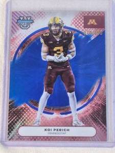 Koi Perich Rookie 2025 Topps Refractor #84 Numbered 10150 - Minnesota Golden Gophers Football Card