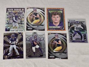 Lot of 7 J.J. McCarthy and Harrison Smith, Including Rookie and Special Inserts