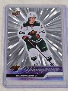 Daemon Hunt Rookie 2023-24 Upper Deck RARE Starburst Young Guns #494 - Minnesota Wild Hockey Card