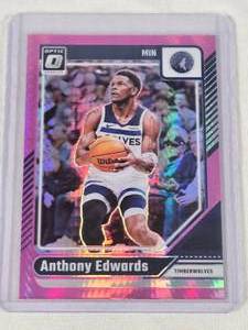 Anthony Edwards 2024-25 Panini Donruss Optic Pink Prizm #31 - Minnesota Timberwolves Basketball Card